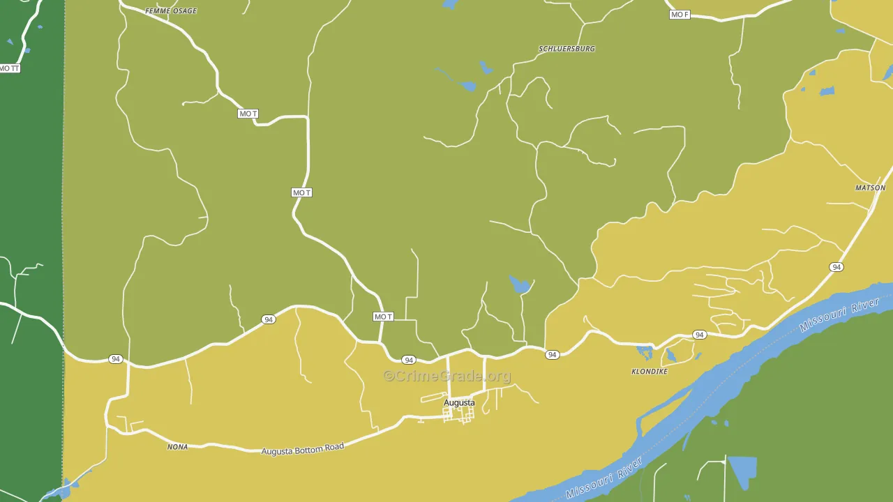 63332, MO Map of Vehicle Theft Rates