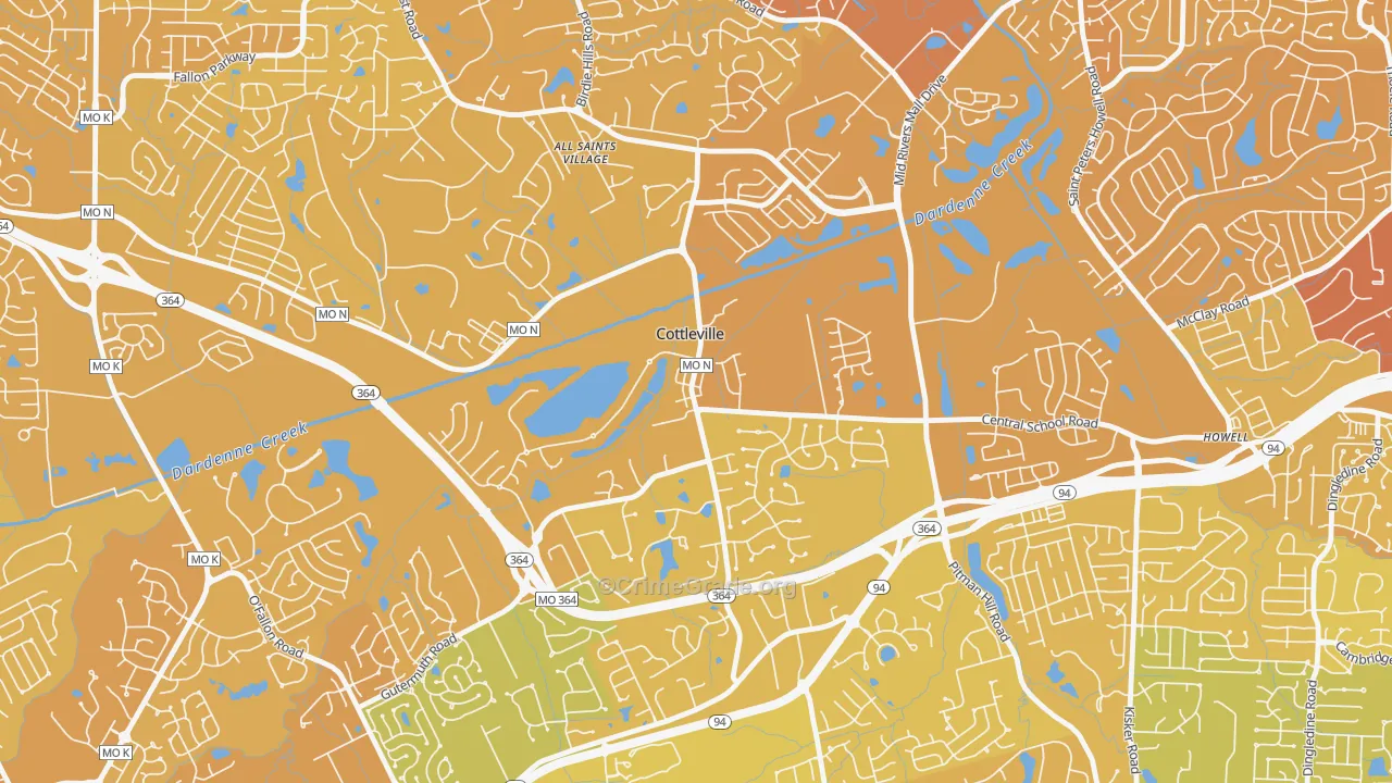 63338, MO Map of Vehicle Theft Rates