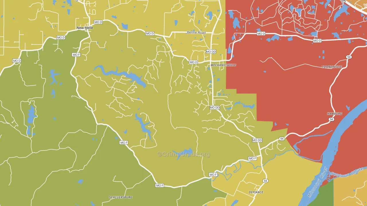 63341, MO Map of Vehicle Theft Rates