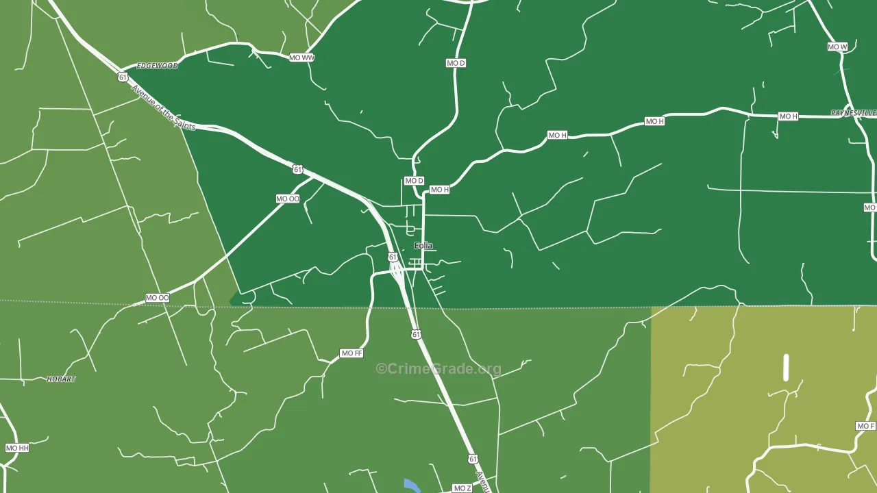 63344, MO Map of Vehicle Theft Rates
