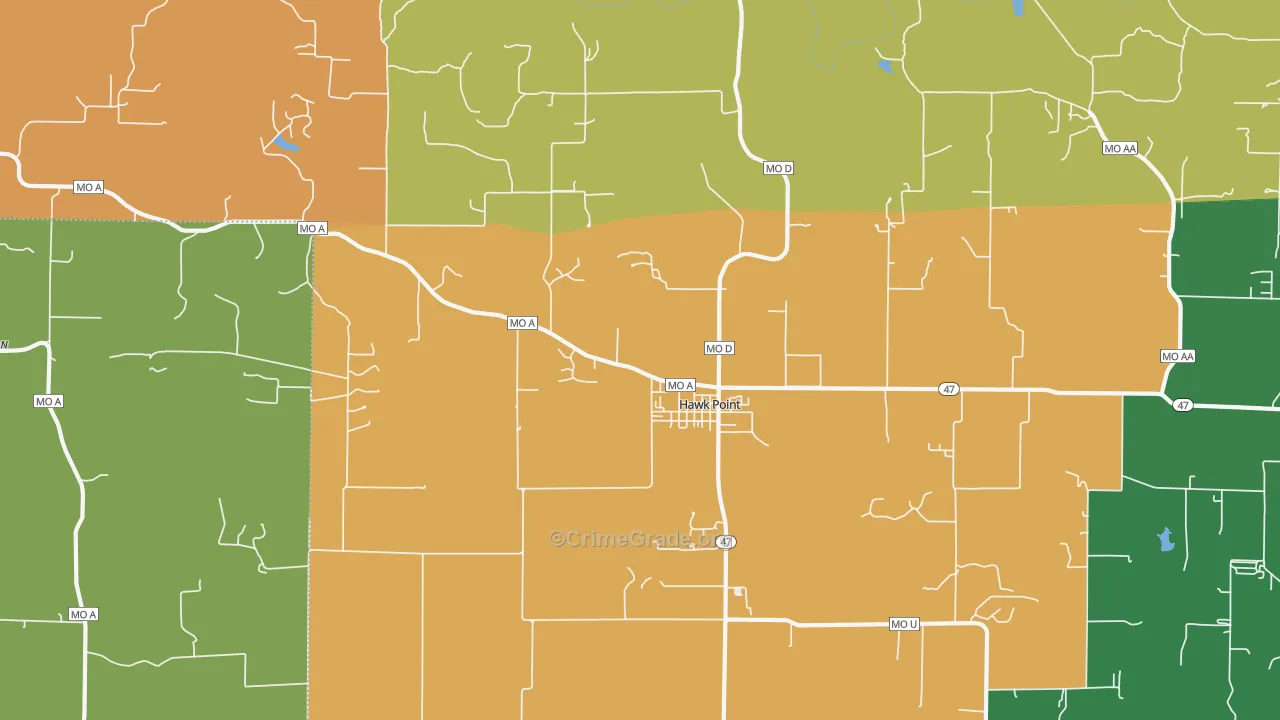 63349, MO Map of Vehicle Theft Rates