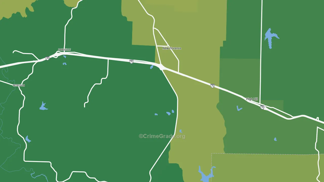 63363, MO Map of Vehicle Theft Rates
