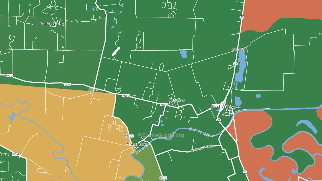 63369, MO Map of Vehicle Theft Rates