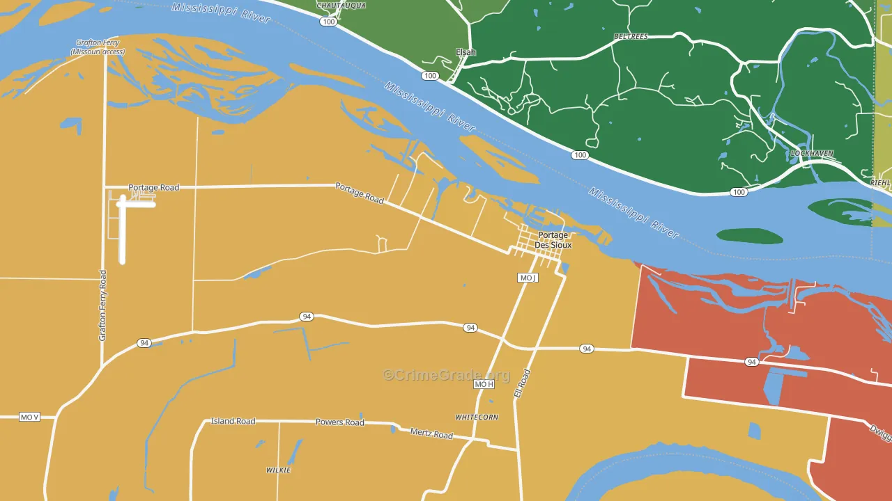 63373, MO Map of Vehicle Theft Rates
