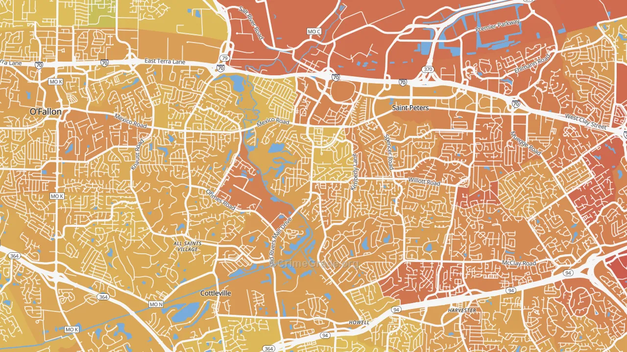 63376, MO Map of Vehicle Theft Rates