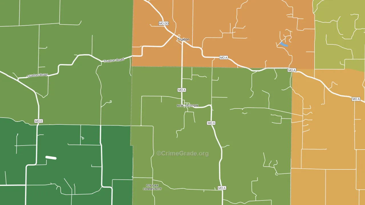 63381, MO Map of Vehicle Theft Rates