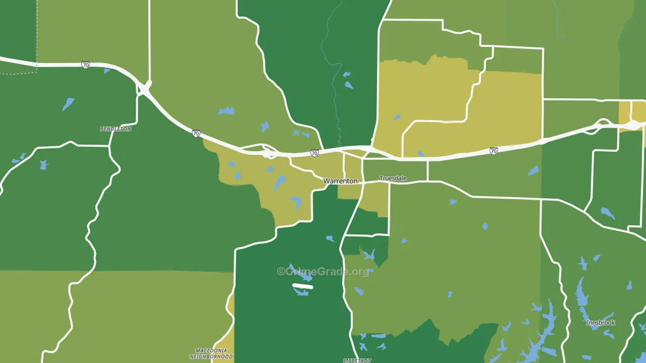 63383, MO Map of Vehicle Theft Rates