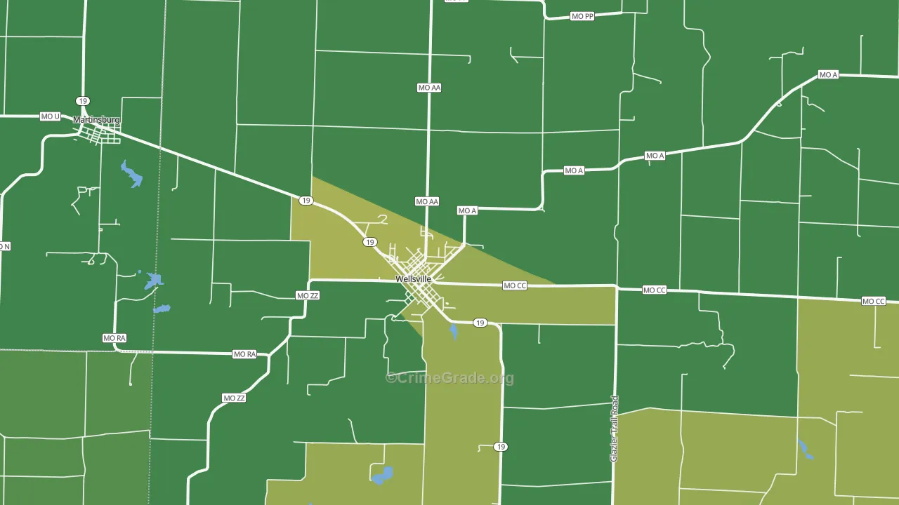 63384, MO Map of Vehicle Theft Rates