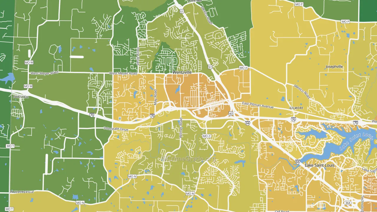 63385, MO Map of Vehicle Theft Rates