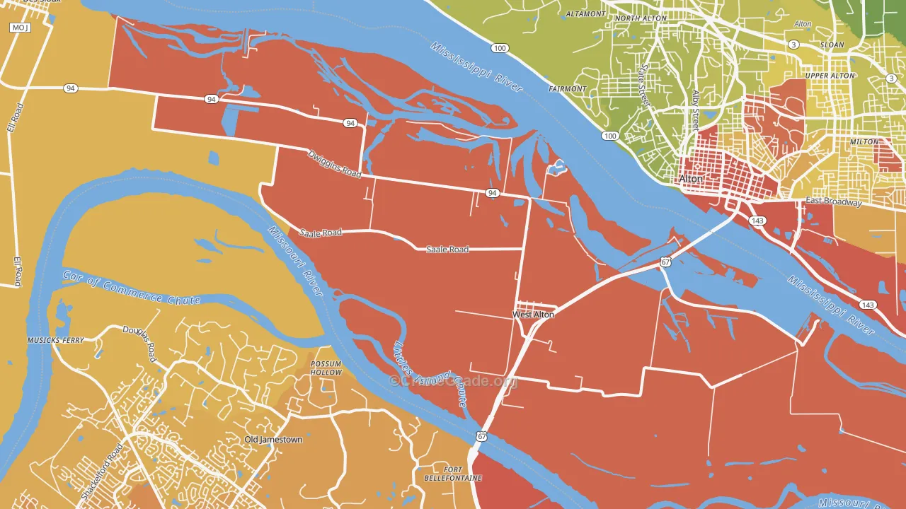 63386, MO Map of Vehicle Theft Rates