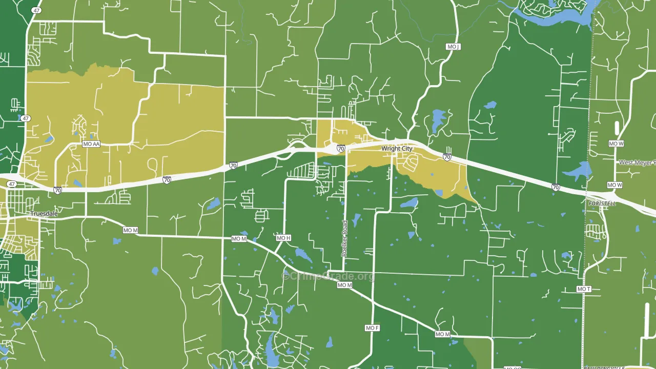 63390, MO Map of Vehicle Theft Rates