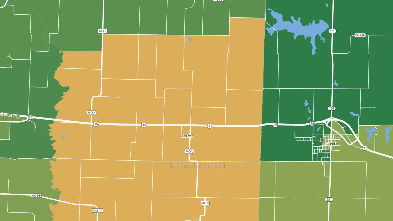 63431, MO Map of Vehicle Theft Rates