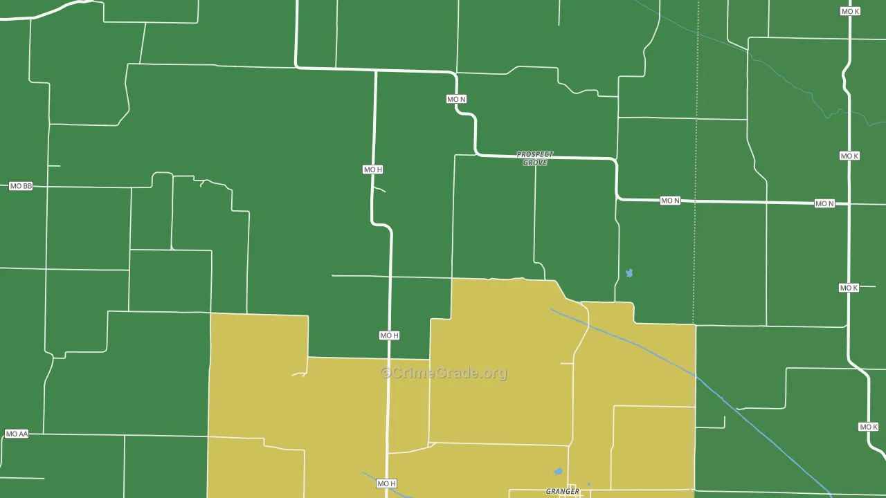 63432, MO Map of Vehicle Theft Rates