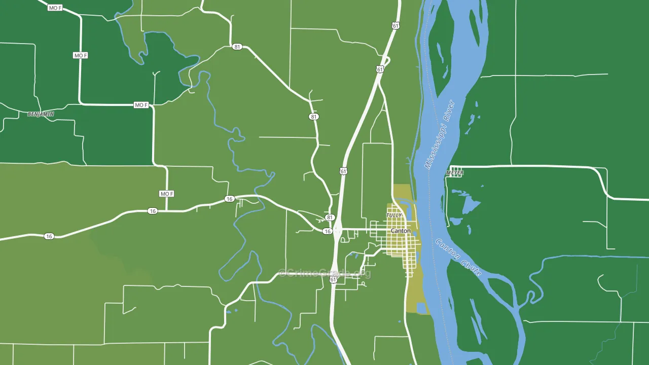 63435, MO Map of Vehicle Theft Rates