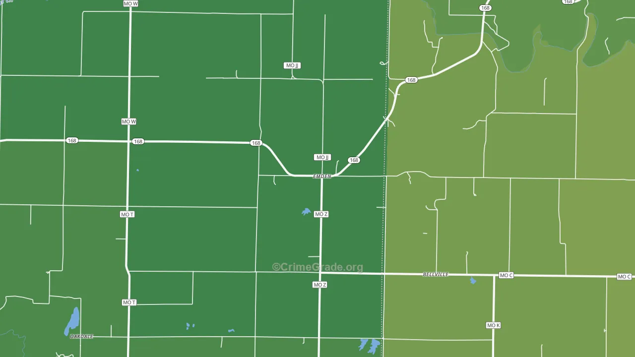 63439, MO Map of Vehicle Theft Rates
