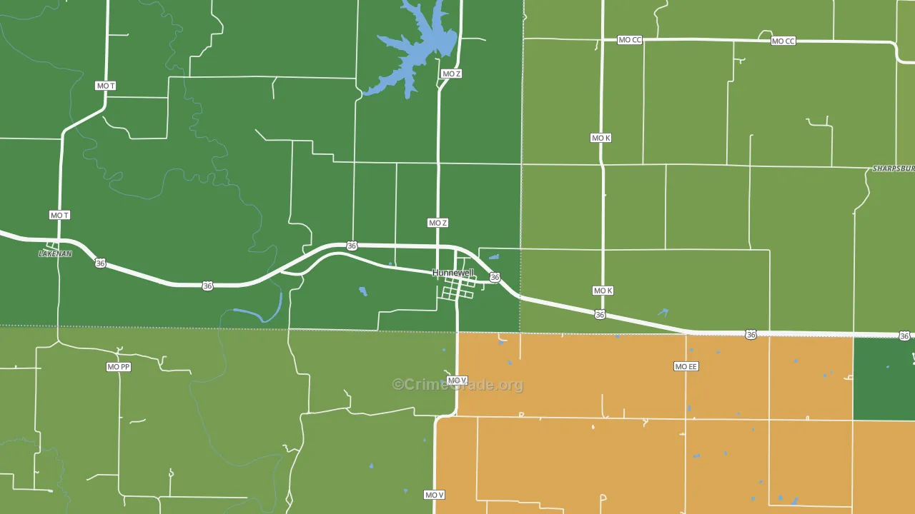 63443, MO Map of Vehicle Theft Rates