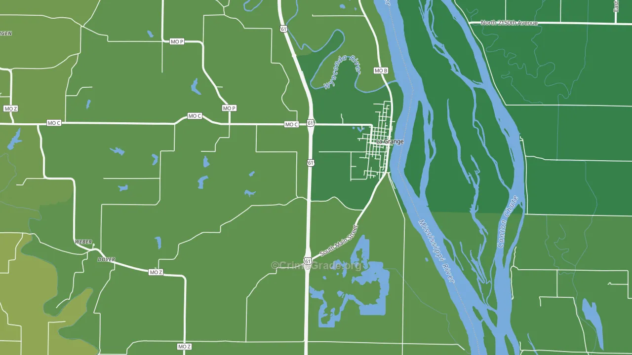63448, MO Map of Vehicle Theft Rates