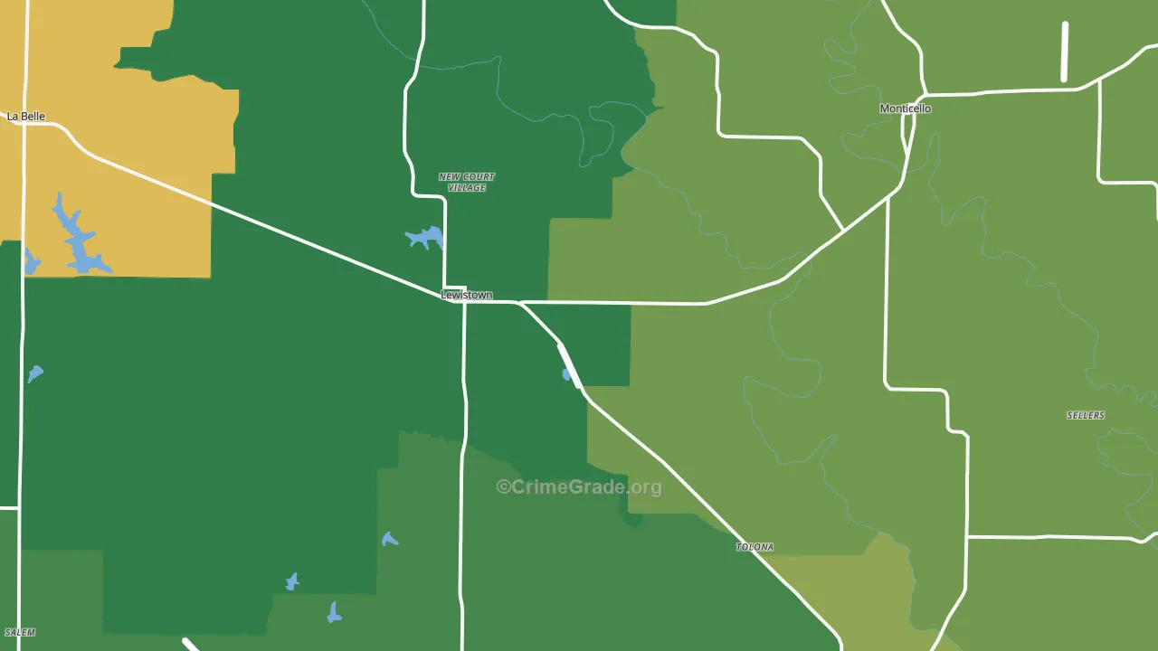 63452, MO Map of Vehicle Theft Rates