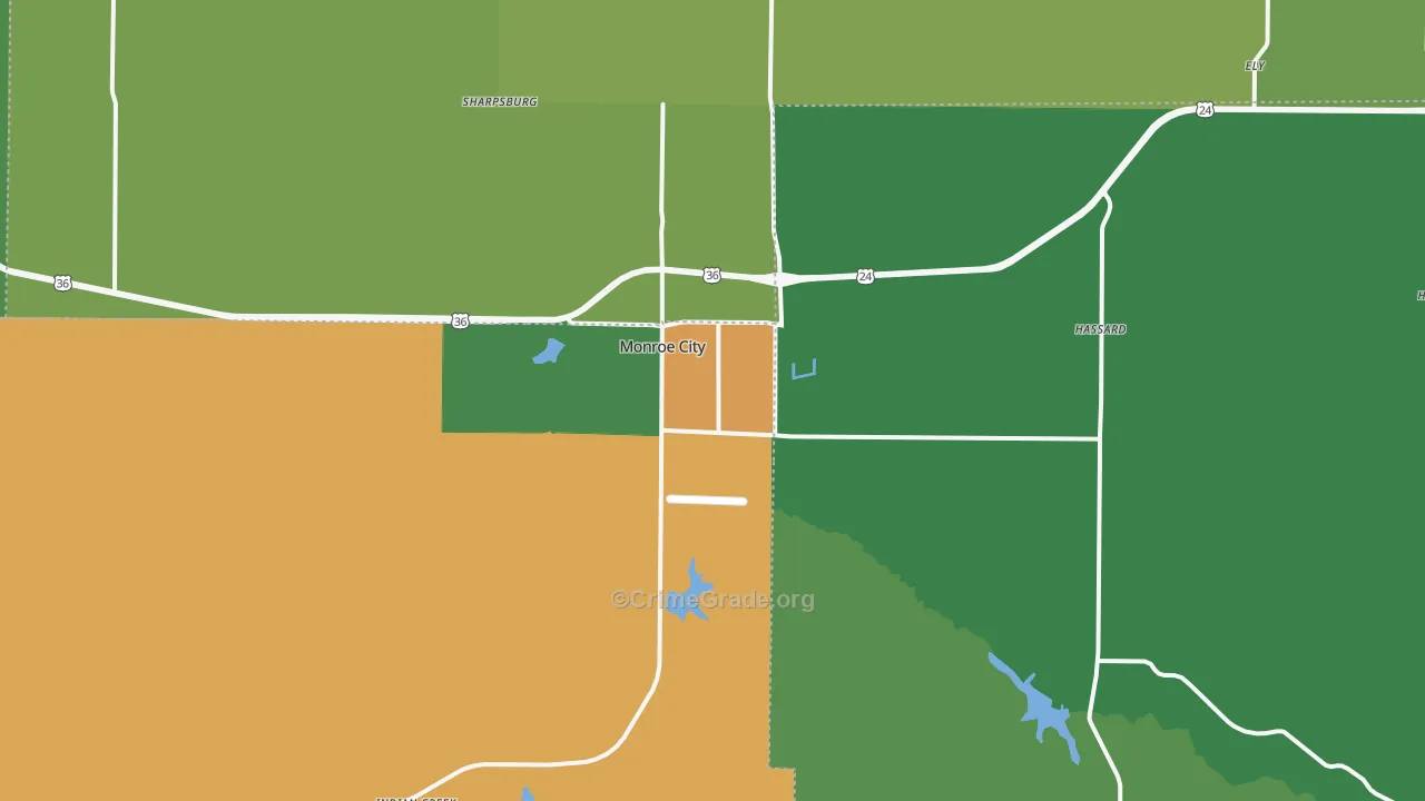 63456, MO Map of Vehicle Theft Rates