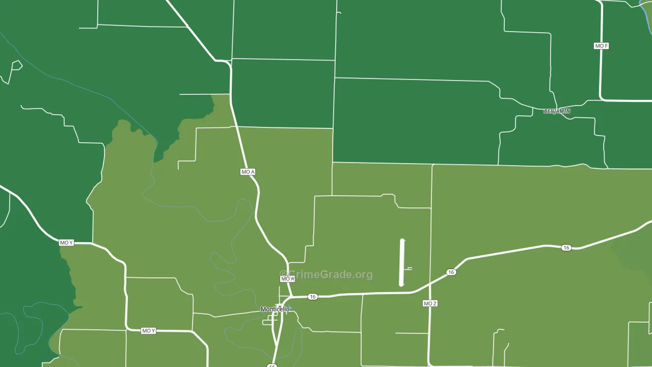 63457, MO Map of Vehicle Theft Rates