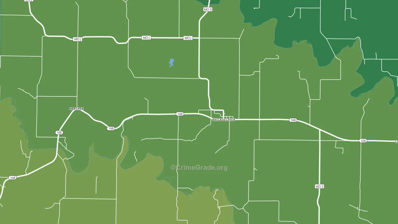 63463, MO Map of Vehicle Theft Rates
