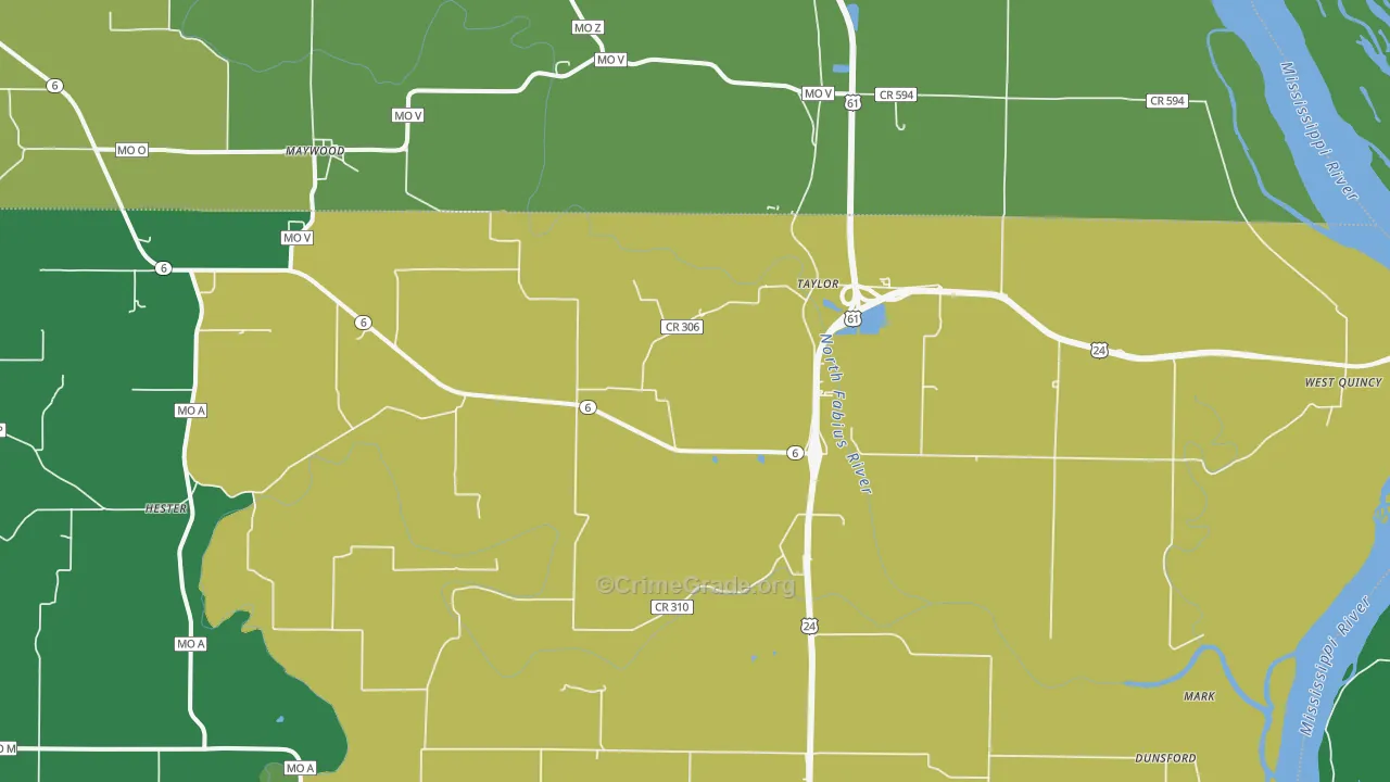 63471, MO Map of Vehicle Theft Rates