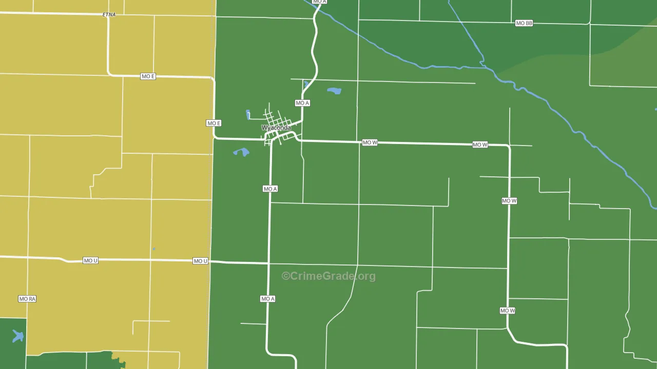 63474, MO Map of Vehicle Theft Rates
