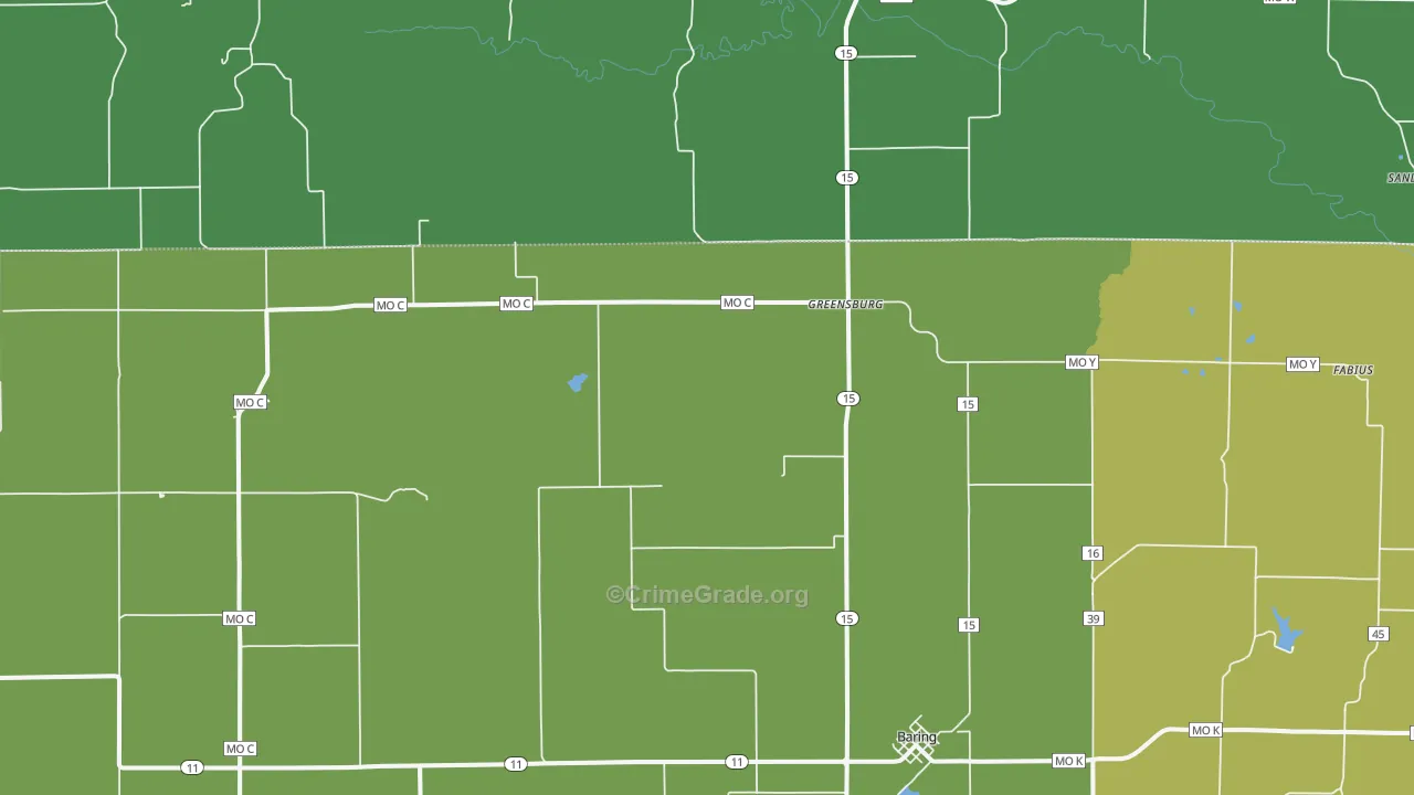 63531, MO Map of Vehicle Theft Rates