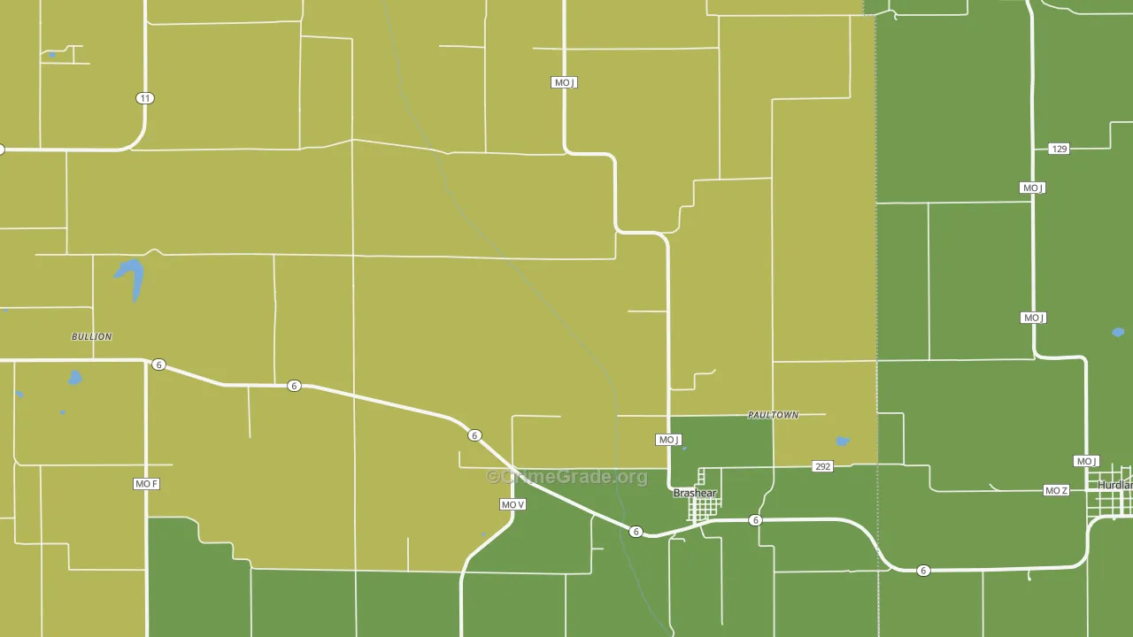 63533, MO Map of Vehicle Theft Rates