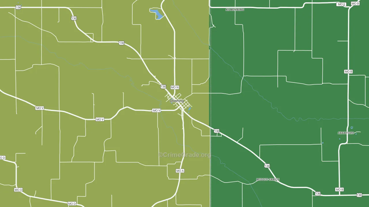 63536, MO Map of Vehicle Theft Rates