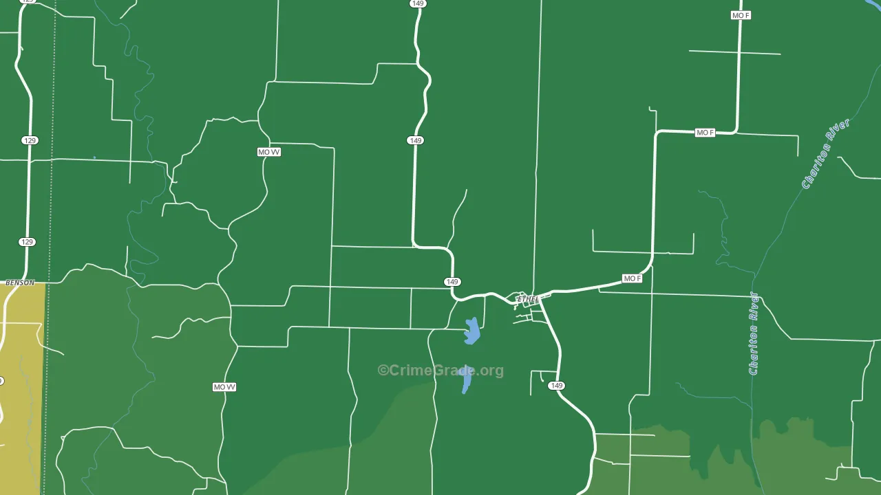 63539, MO Map of Vehicle Theft Rates