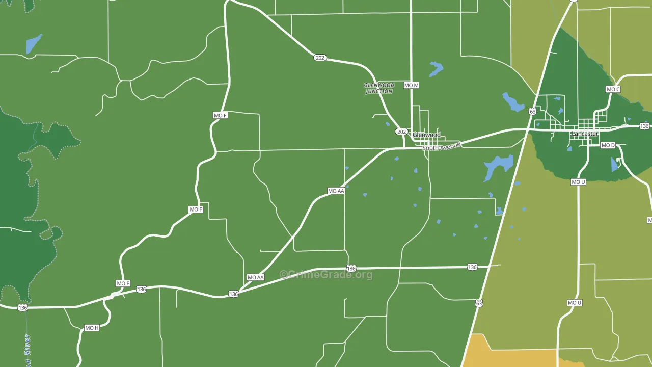 63541, MO Map of Vehicle Theft Rates