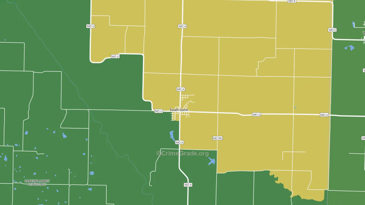 63543, MO Map of Vehicle Theft Rates