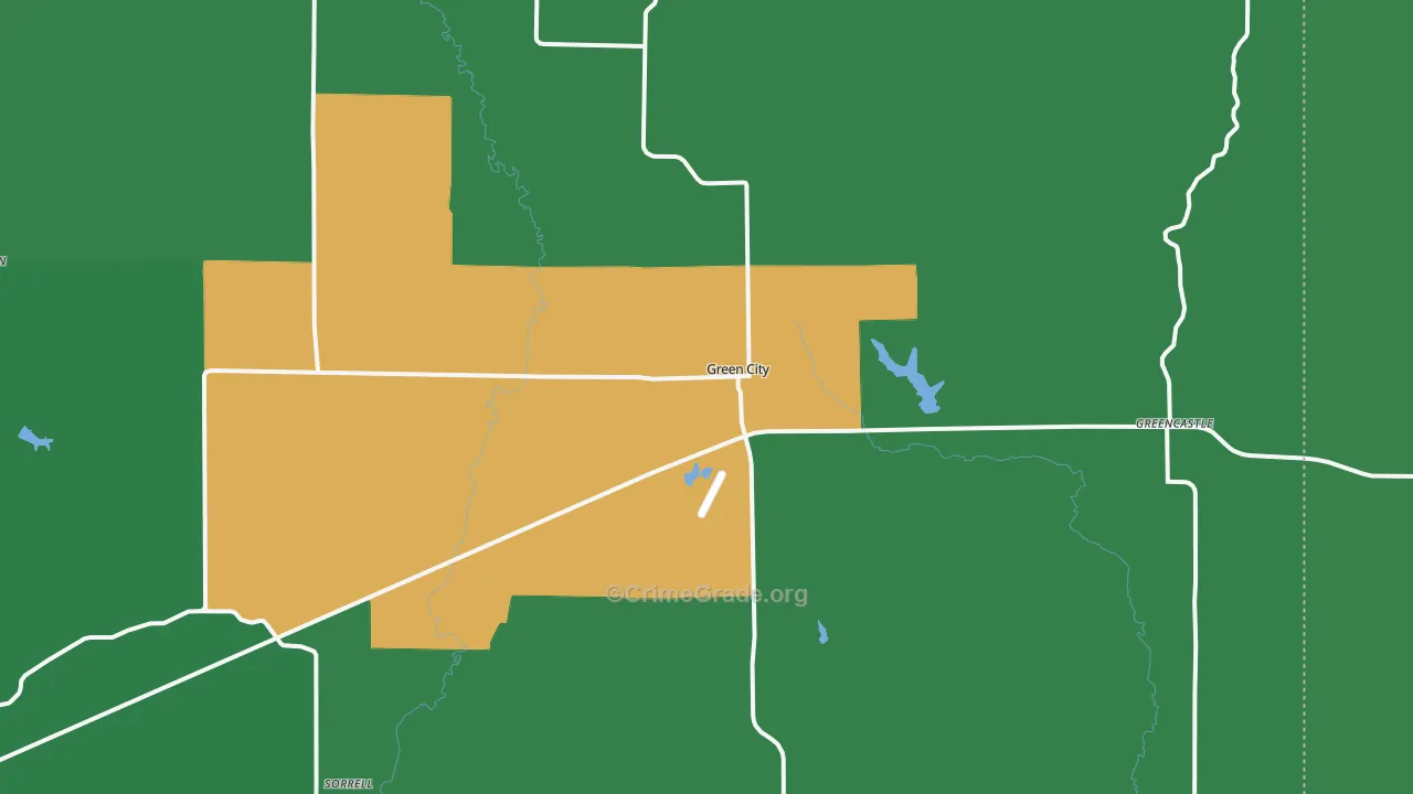 63545, MO Map of Vehicle Theft Rates