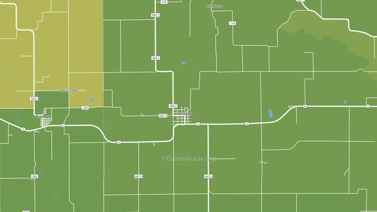 63547, MO Map of Vehicle Theft Rates