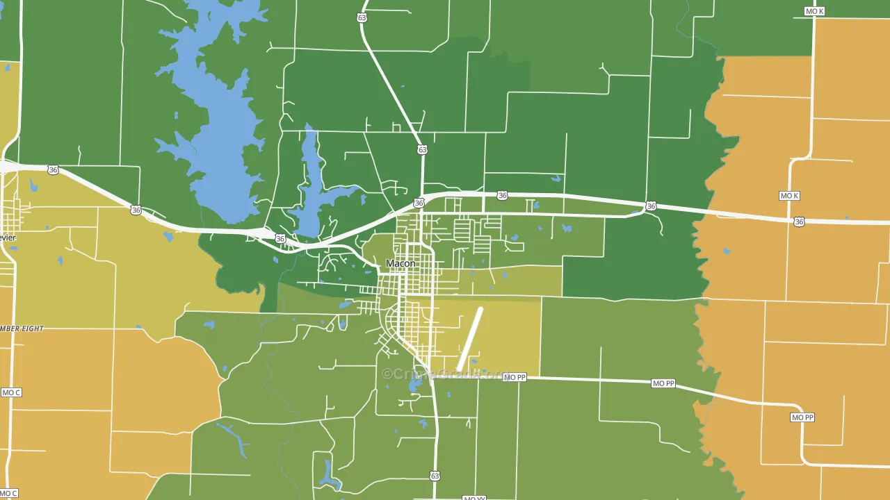 63552, MO Map of Vehicle Theft Rates