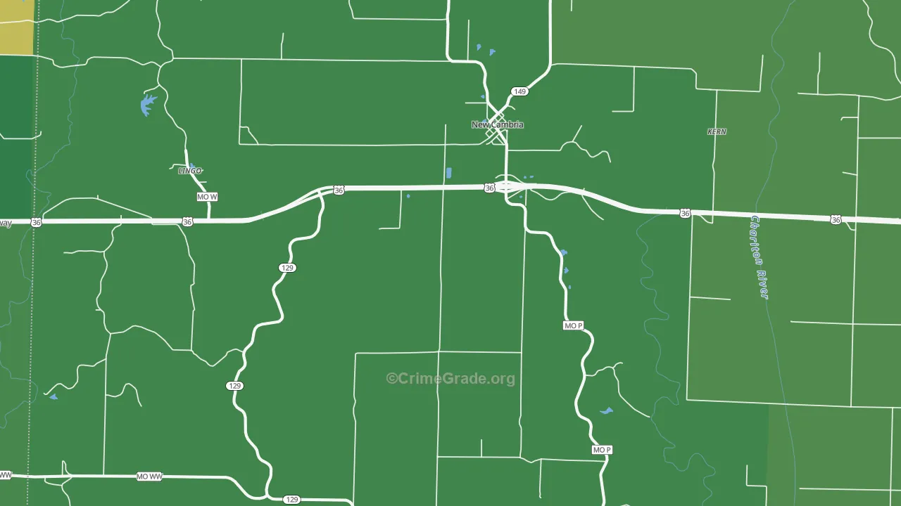 63558, MO Map of Vehicle Theft Rates