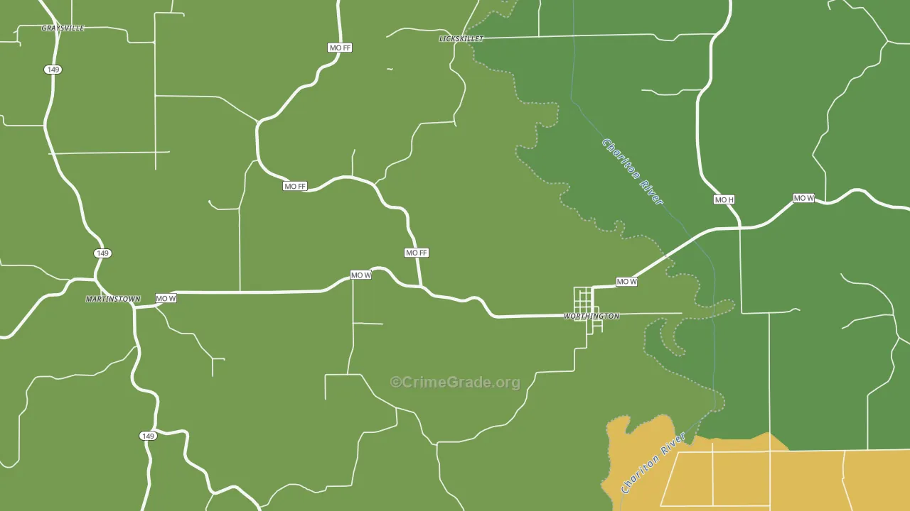 63567, MO Map of Vehicle Theft Rates