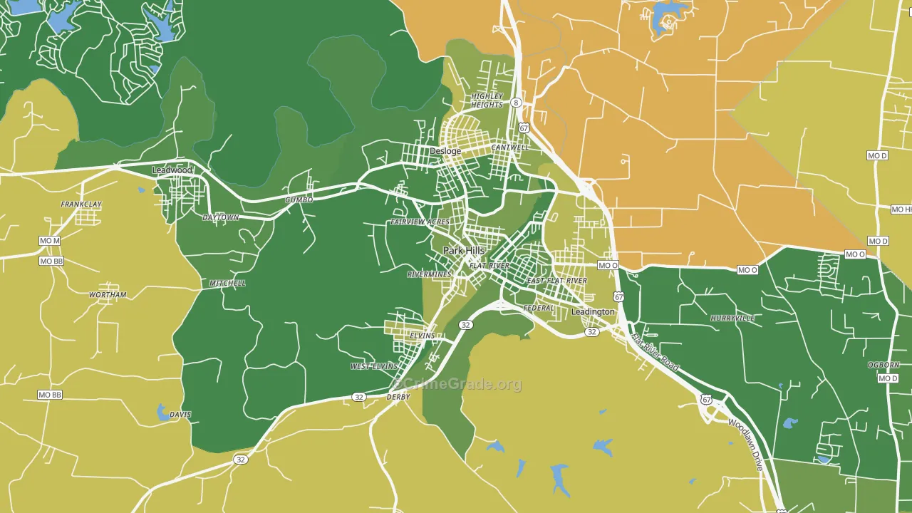 63601, MO Map of Vehicle Theft Rates