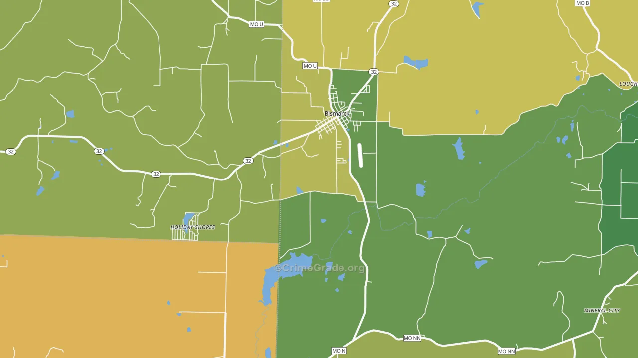 63624, MO Map of Vehicle Theft Rates