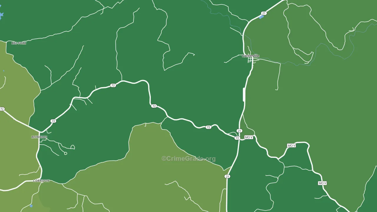 63633, MO Map of Vehicle Theft Rates