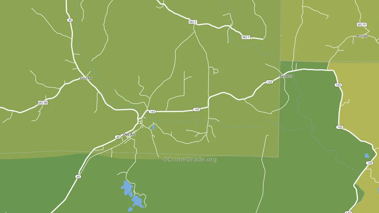 63636, MO Map of Vehicle Theft Rates