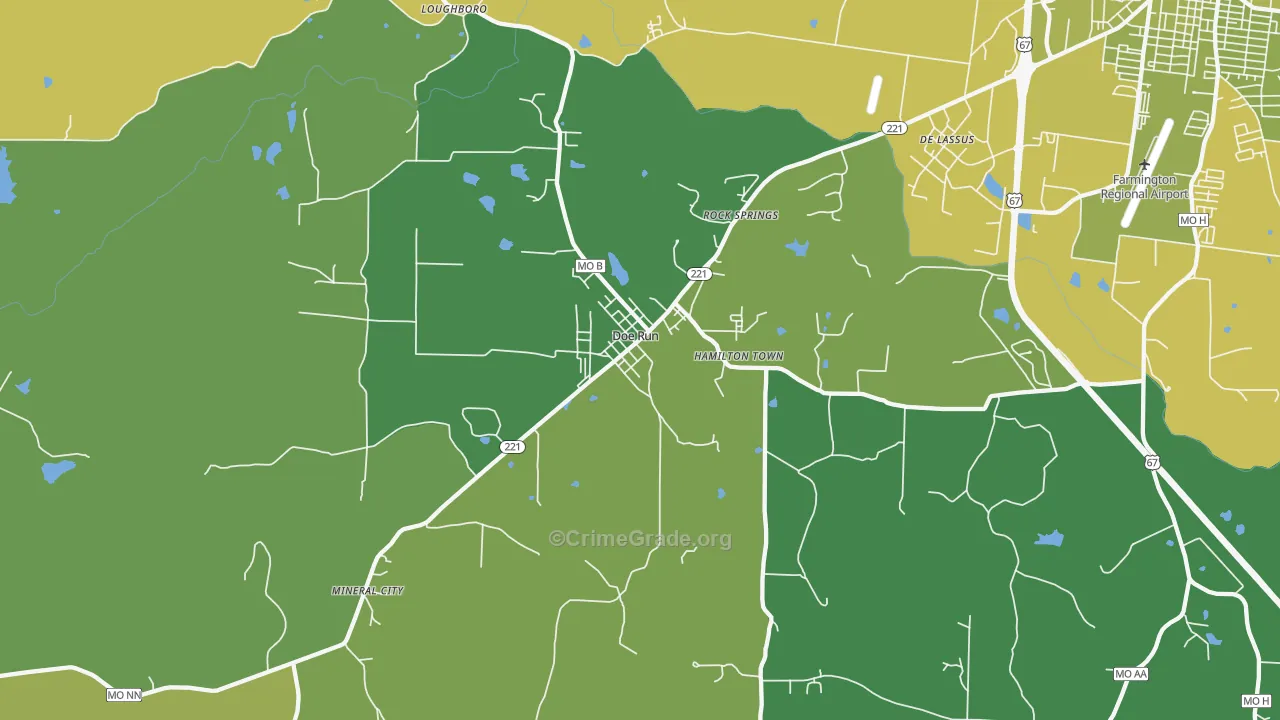 63637, MO Map of Vehicle Theft Rates