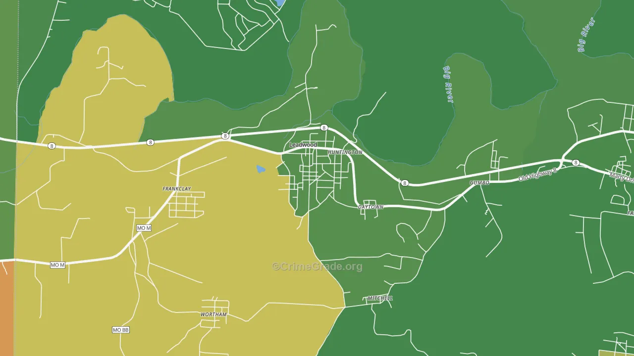 63653, MO Map of Vehicle Theft Rates