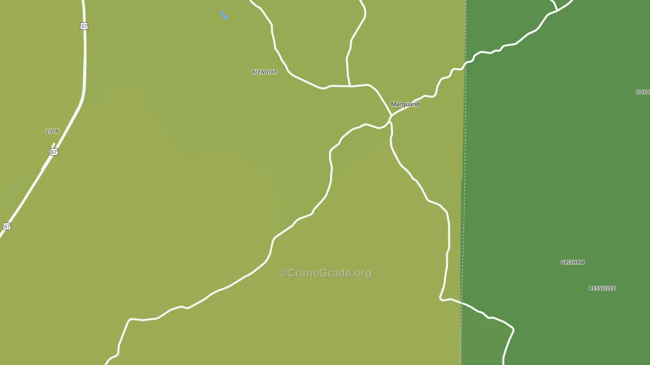 63655, MO Map of Vehicle Theft Rates