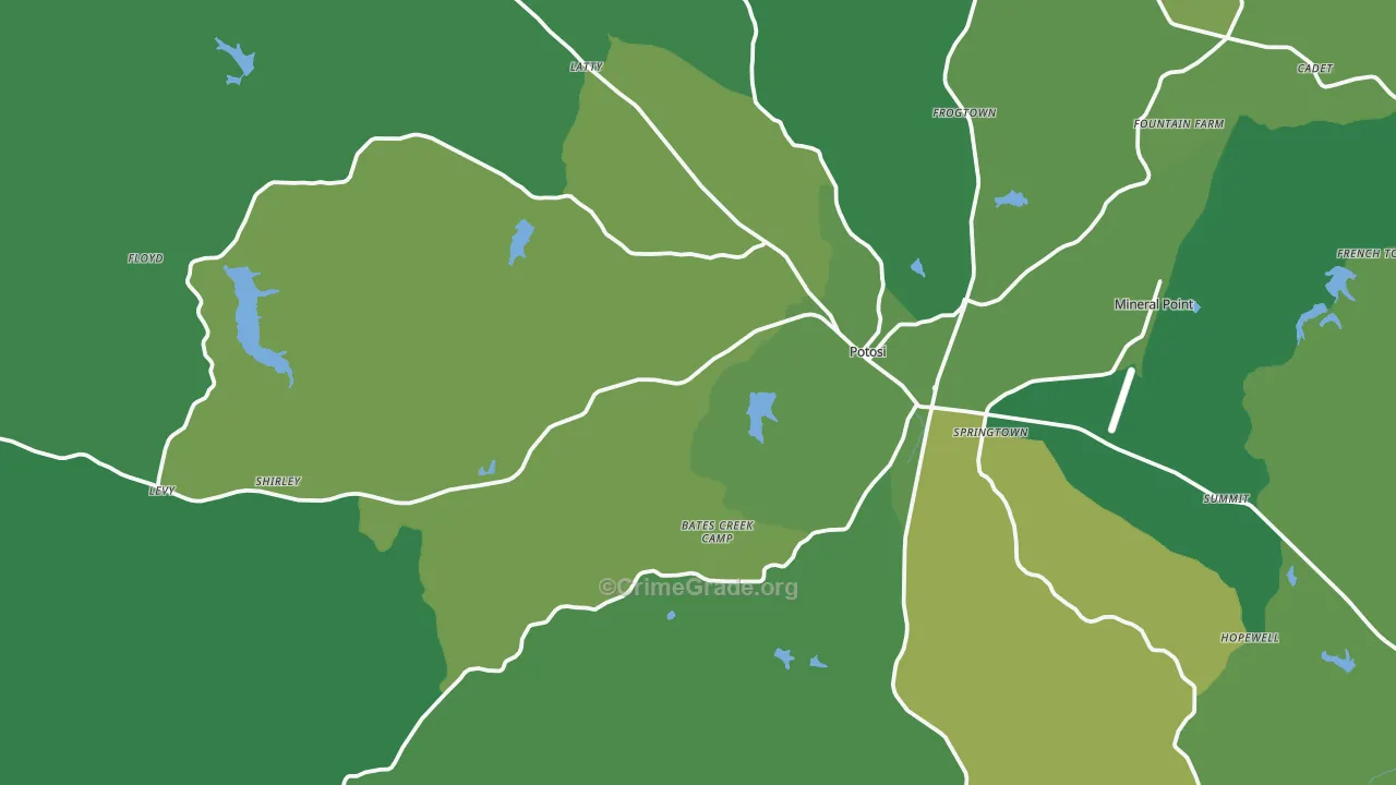 63664, MO Map of Vehicle Theft Rates