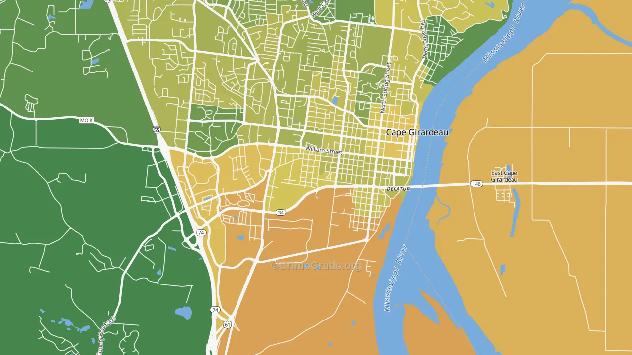 63703, MO Map of Vehicle Theft Rates