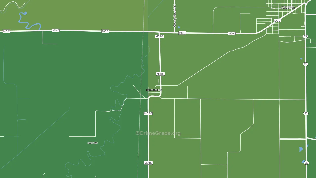 63738, MO Map of Vehicle Theft Rates
