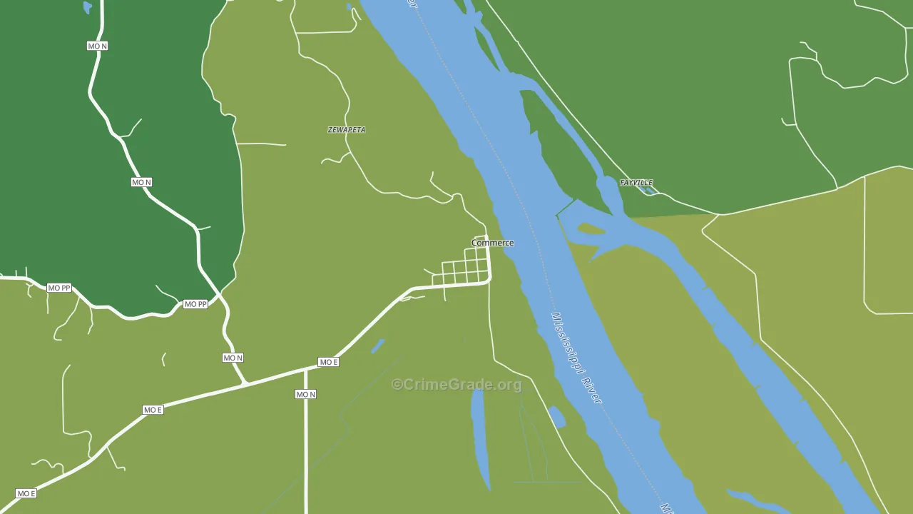 63742, MO Map of Vehicle Theft Rates