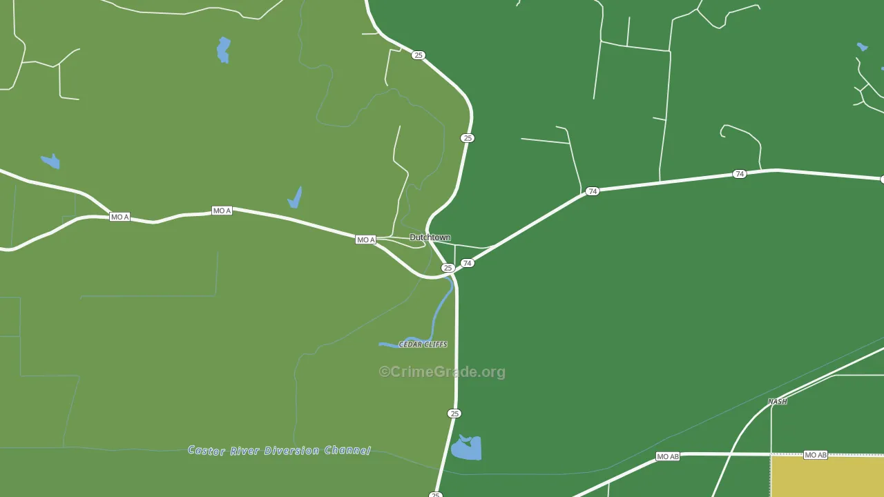63745, MO Map of Vehicle Theft Rates
